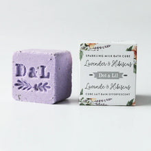 Load image into Gallery viewer, Lavender &amp; Hibiscus Sparkling Milk Bath Cube
