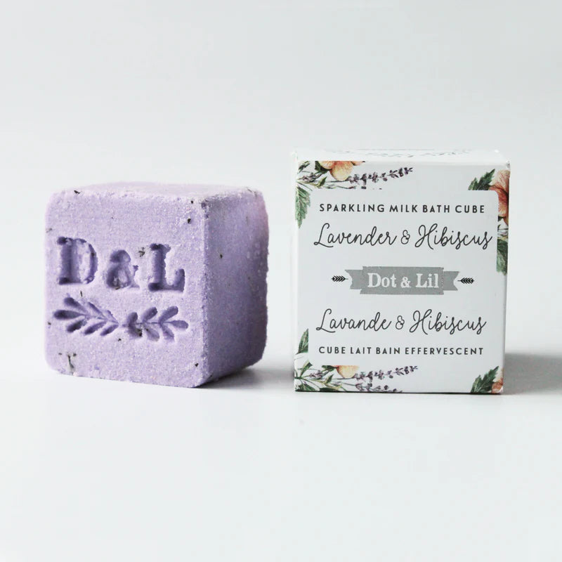 Lavender & Hibiscus Sparkling Milk Bath Cube