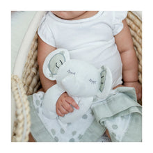 Load image into Gallery viewer, Cotton Muslin Lovey - Grey Elephant
