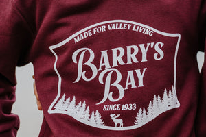 Burgundy - Barry's Bay Patch Youth Hoodie