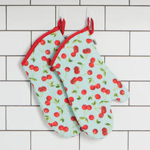 Load image into Gallery viewer, Cherries Oven Mitt Pair
