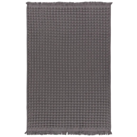 Charcoal Organic Cotton Waffle Hand Towel