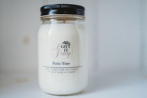 Patio Time Gift It Gray Soy Candle