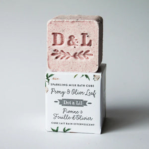 Peony & Olive Leaf Sparkling Milk Bath Cube