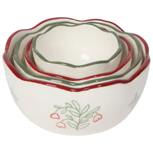 Load image into Gallery viewer, Camellia Stoneware Nesting Bowls Set of 4 Assorted
