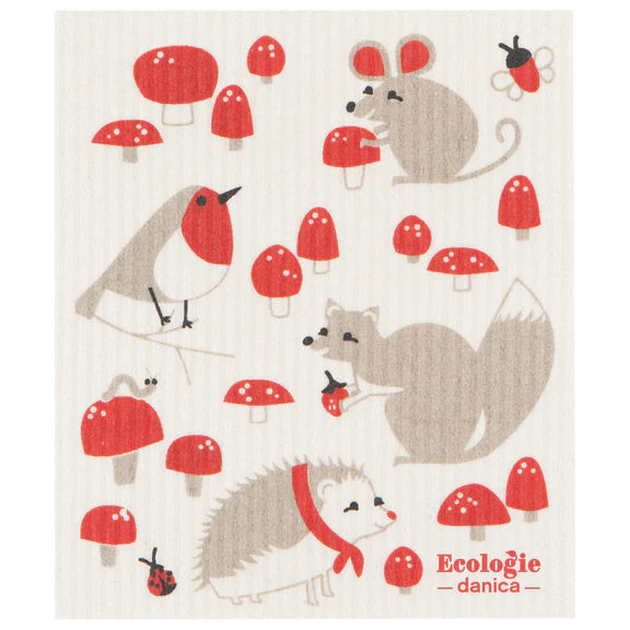 Toadstool Time Dishcloth