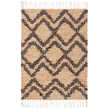 Load image into Gallery viewer, Tetra Leather Chindi Rug 2 x 3 Ft
