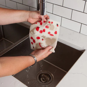 Toadstool Time Dishcloth