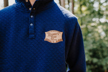 Load image into Gallery viewer, Navy - Barry&#39;s Bay Patch Henley Sweater
