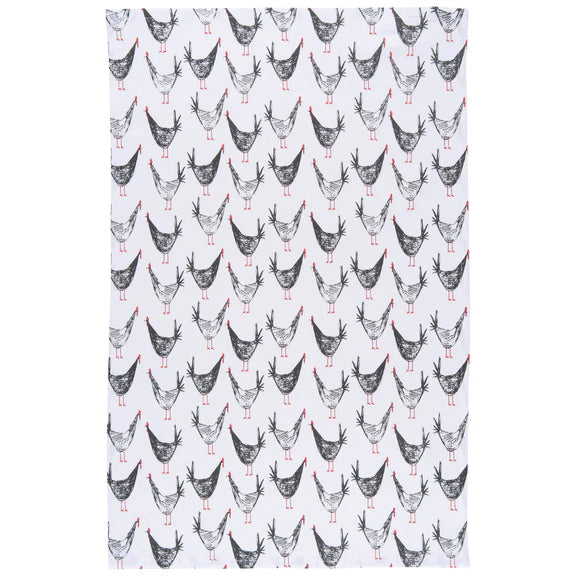 Chicken Scratch Cotton Dishtowel