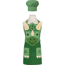 Load image into Gallery viewer, Dino Kid&#39;s Apron &amp; Hat Set
