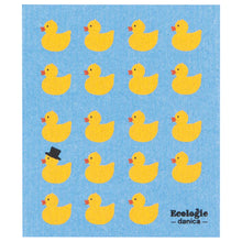 Load image into Gallery viewer, Rubber Duckies Swedish Sponge Cloth
