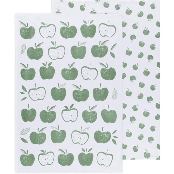 Apple Floursack Dish Towels - Set of 2