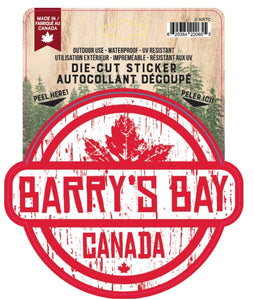 Distressed Circle Barry's Bay Sticker