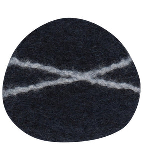 Midnight Striato Felt Coaster - Set of 4