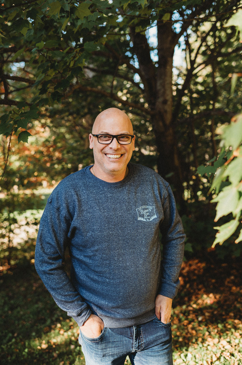 Blue - Barry's Bay Patch Nantucket Crewneck