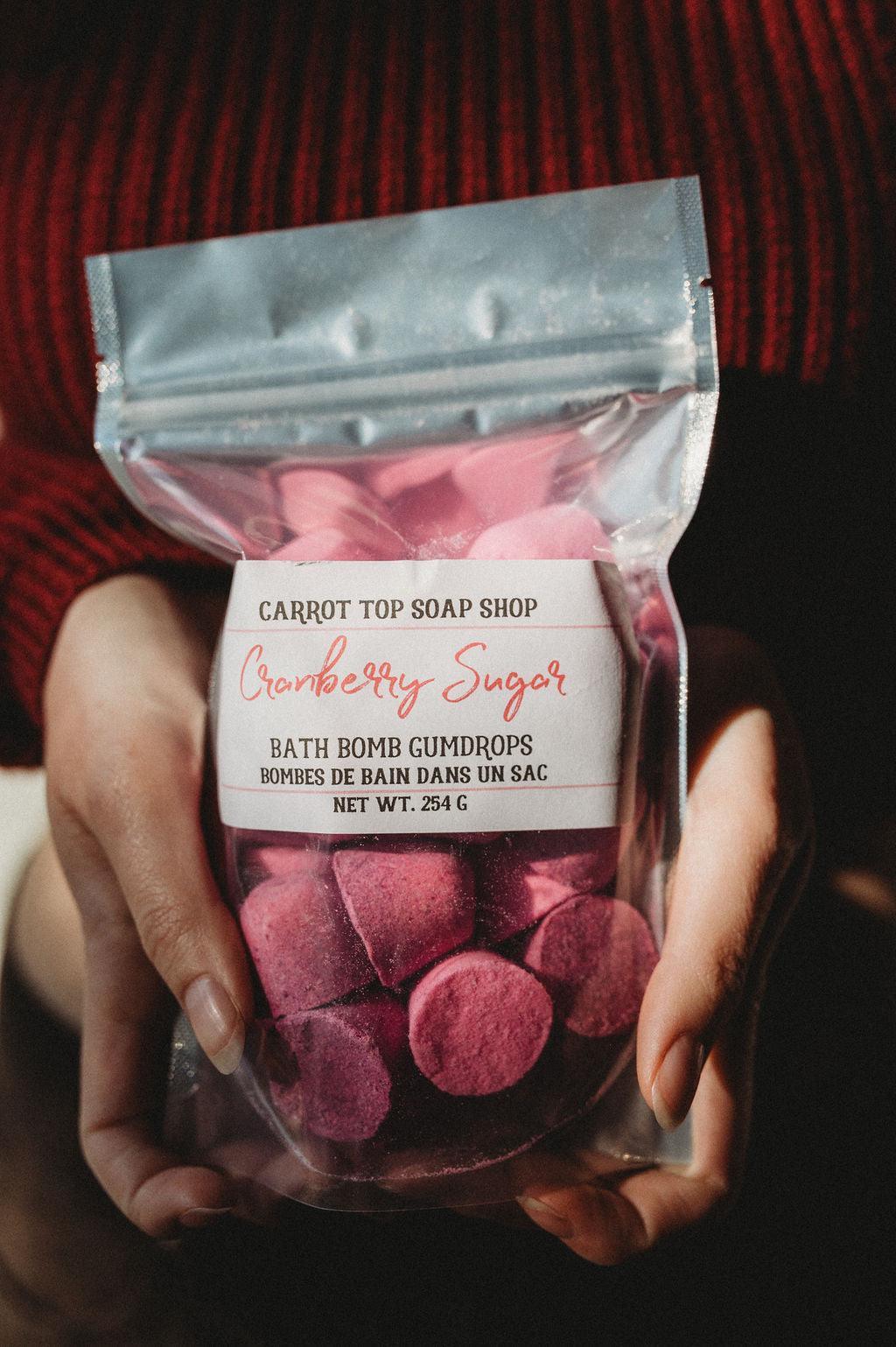 Cranberry Sugar Bath Bomb Gumdrops