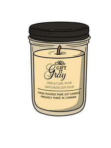 Gift It Gray Candle Sticker