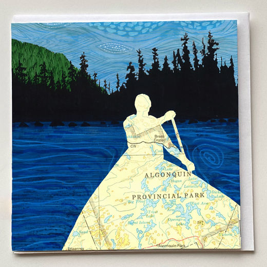 Algonquin Canoeist C-709 Card