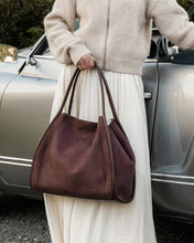 Load image into Gallery viewer, Sutton Shoulder Bag - Suede Chocolate
