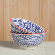 Load image into Gallery viewer, Blue Cross Stamped Bowl
