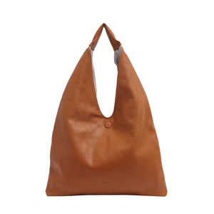 Cecilia 2 in 1 Reversible Hobo - Cognac/Light Grey