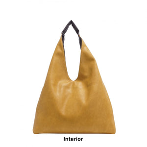 Cecilia 2 in 1 Reversible Hobo - Dark Grey/Dark Yellow