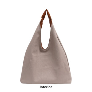 Cecilia 2 in 1 Reversible Hobo - Cognac/Light Grey
