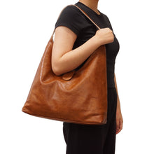 Load image into Gallery viewer, Charlene 2-in-1 Reversible Hobo - Camel / Cream
