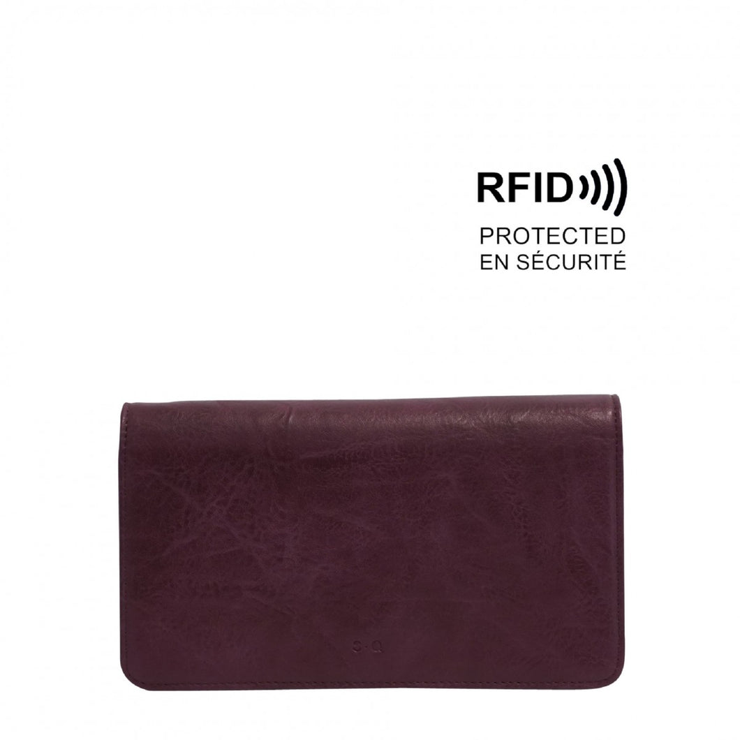 Rosina Crossbody Wallet - Eggplant