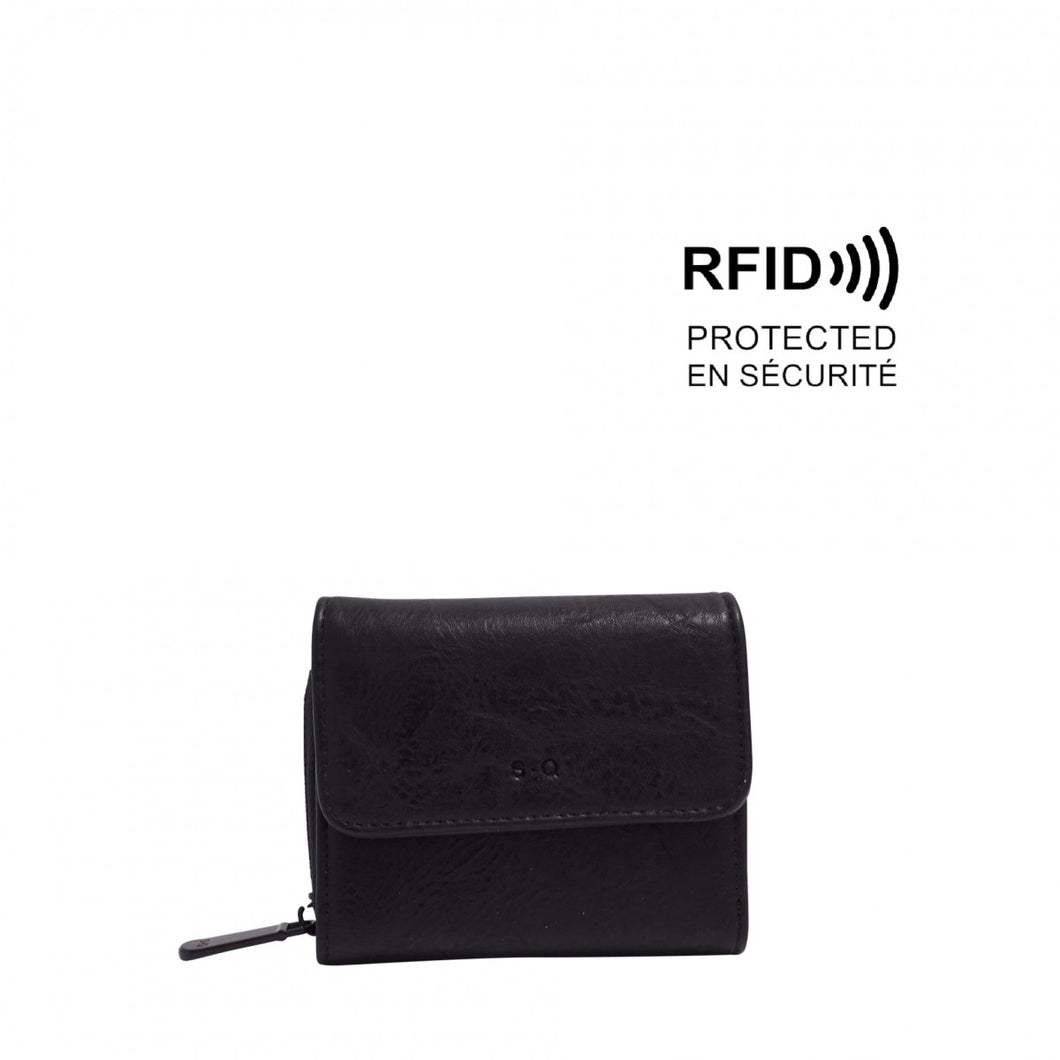 Amber2 Bi-Fold Wallet - Black