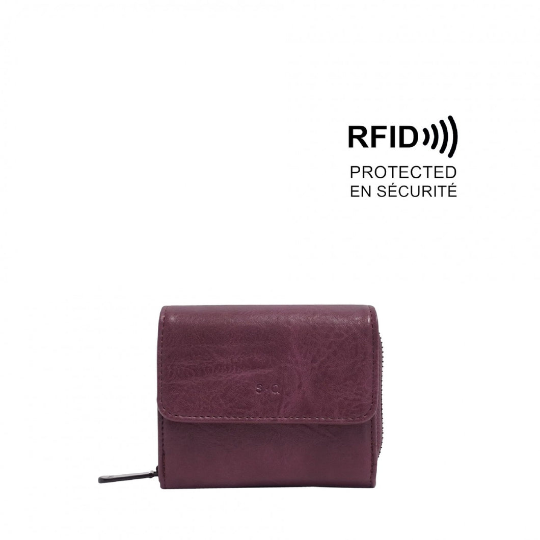 Amber2 Bi-Fold Wallet - Eggplant