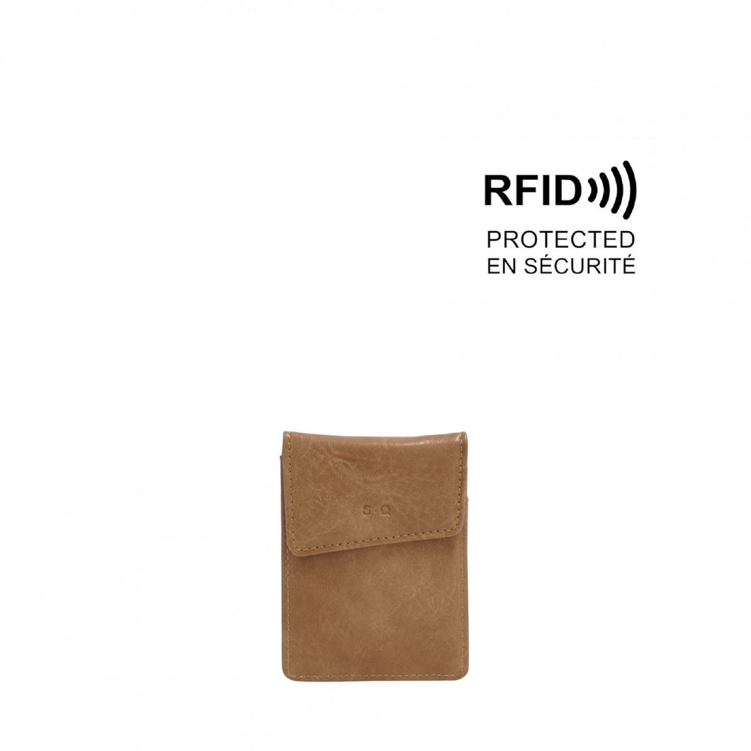 Alora Card Holder - Dark Sand