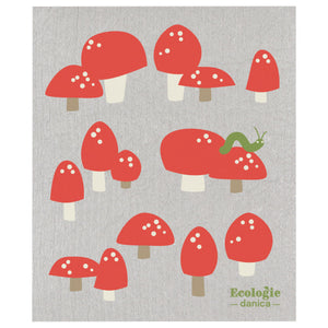 Totally Toadstools Swedish Dishcloth