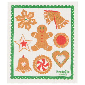 Holiday Cookies Swedish Sponge Cloth