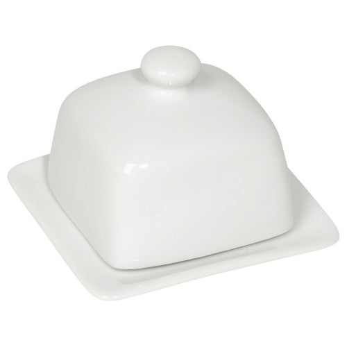 White Blue Butter Dish