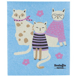 Feline Fine Swedish Dishcloth