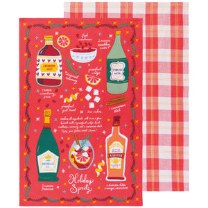 Holiday Spirits Cotton Dishtowels - Set of 2