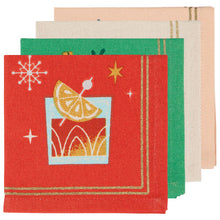 Load image into Gallery viewer, Spirits Bright Cocktail Napkins - Set of 4
