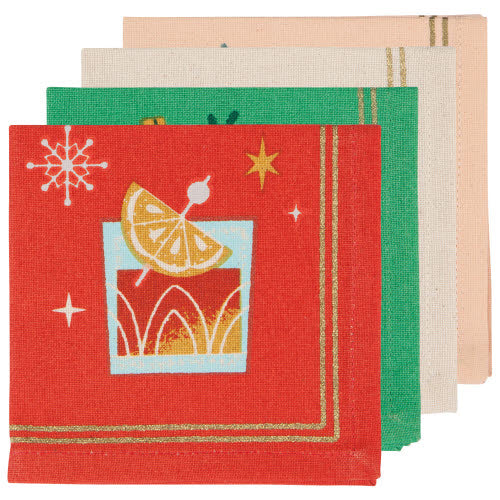 Spirits Bright Cocktail Napkins - Set of 4