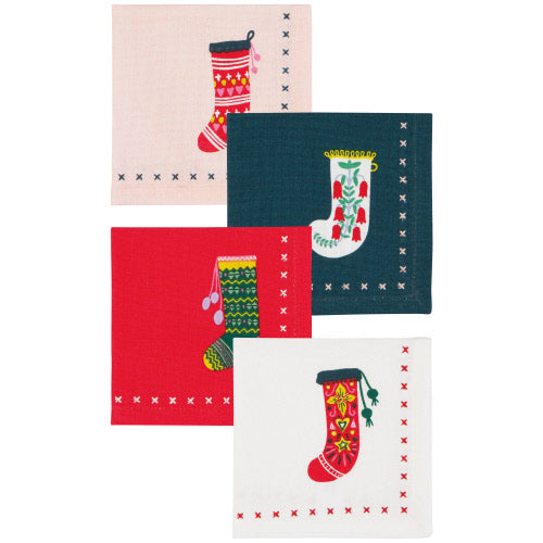 Winter Woolens Cocktail Napkins - Set of 4