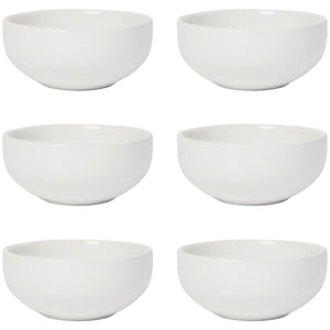 White Pinch Bowls - Set of 6