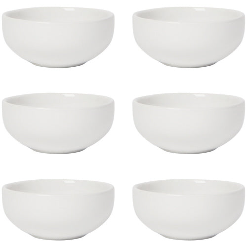 White Pinch Bowls - Set of 6