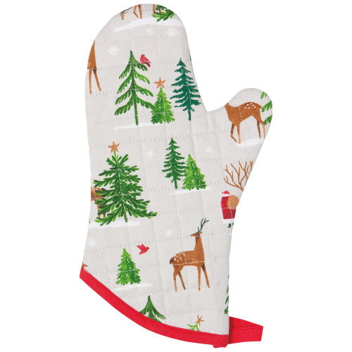 Santa's Reindeer Chef Mitt Pair