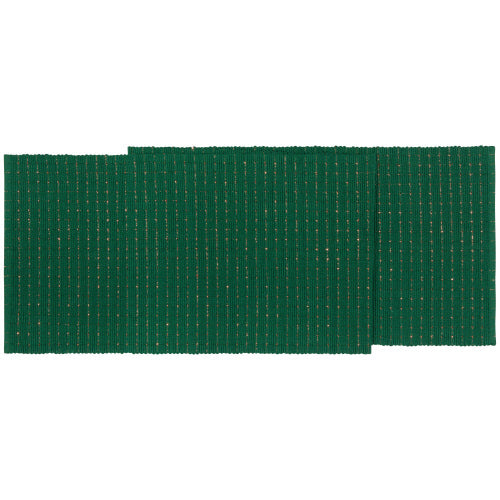 Green Copper Ribbed Runner