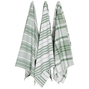 Jumbo Elm Green Plaid Dishtowels - Set of 3