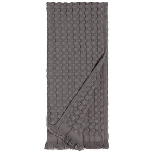 Charcoal Organic Cotton Waffle Hand Towel