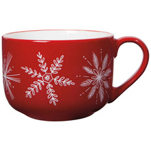 Load image into Gallery viewer, Snowflakes Latte Mug
