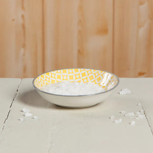 Yellow Diamonds Dipping Bowl