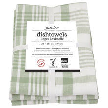 Load image into Gallery viewer, Sage Jumbo Dishtowels - Set of 3
